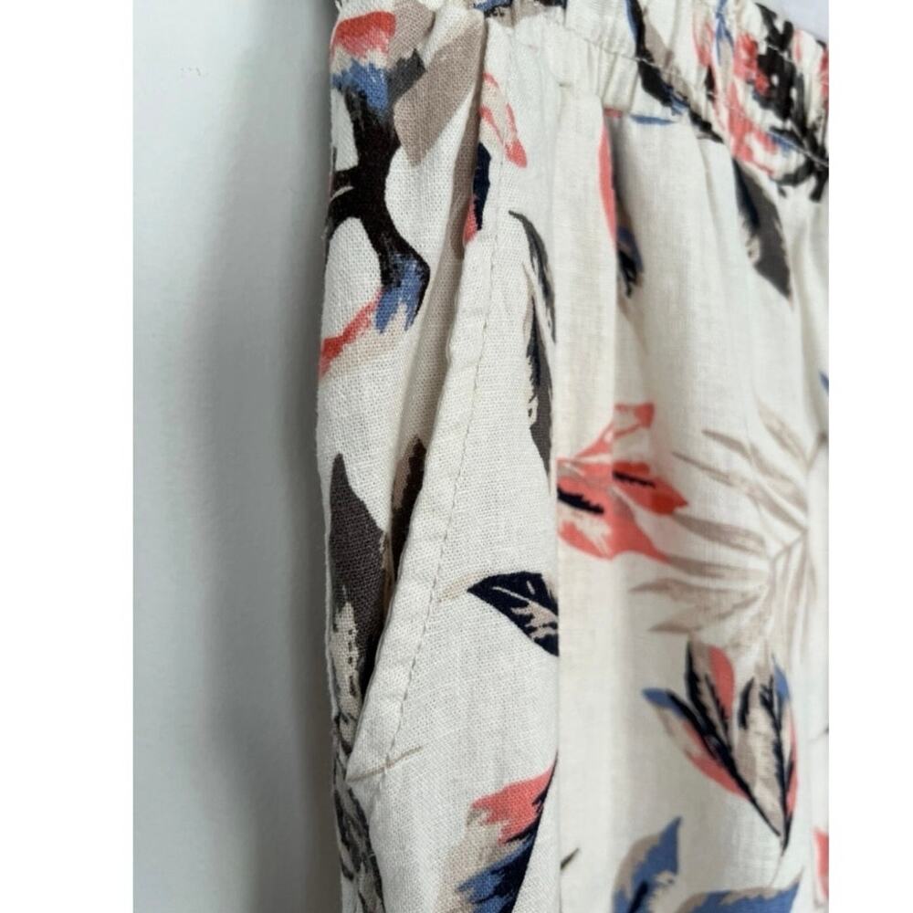 Briggs Linen Blend Floral Wide Leg Pull On Pants Women’s XL Boho Beach Resort - Picture 5 of 7